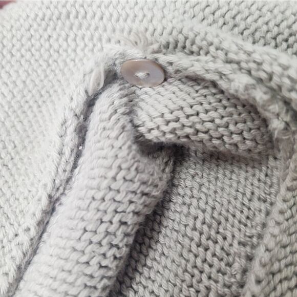 Anthropologie Pure Handknit Crochet Trim Slouchy Shawl Sweater - Picture 9 of 16